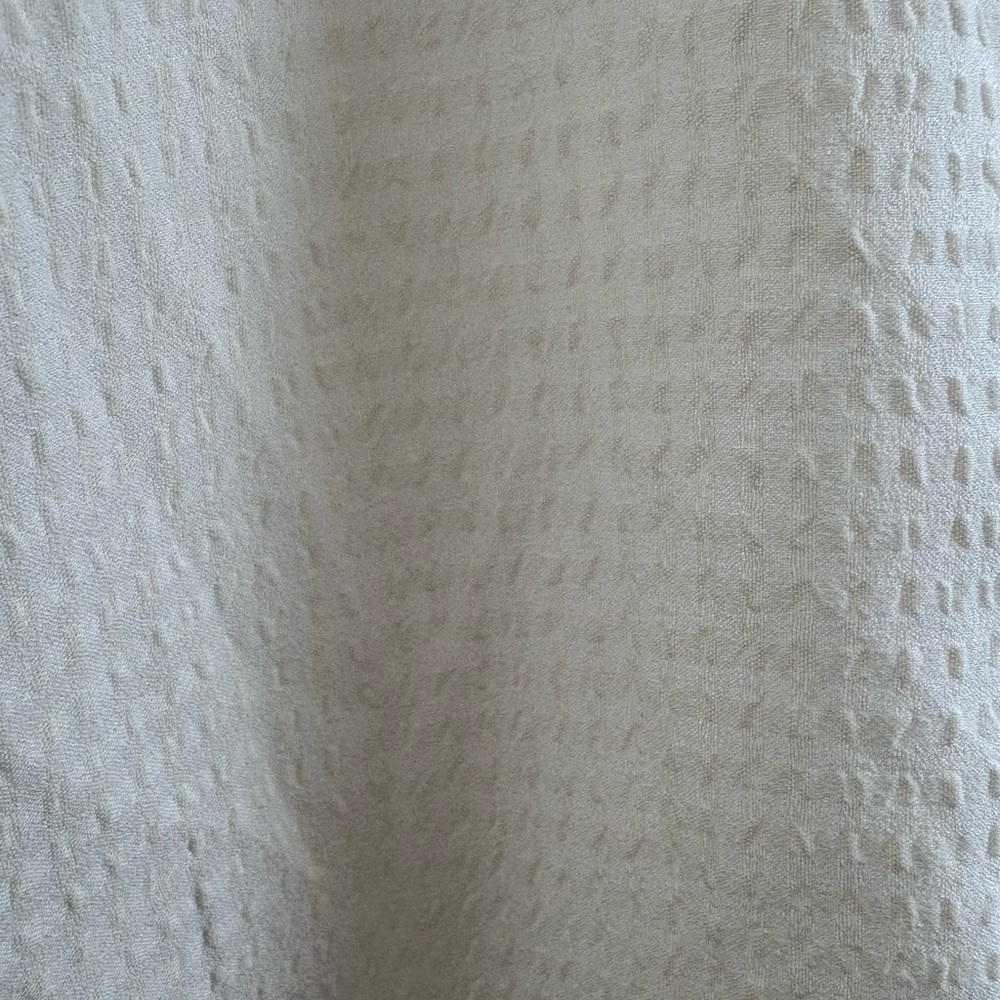 Max Studio Cream Textured Half Button Down Blouse S - Picture 2 of 8